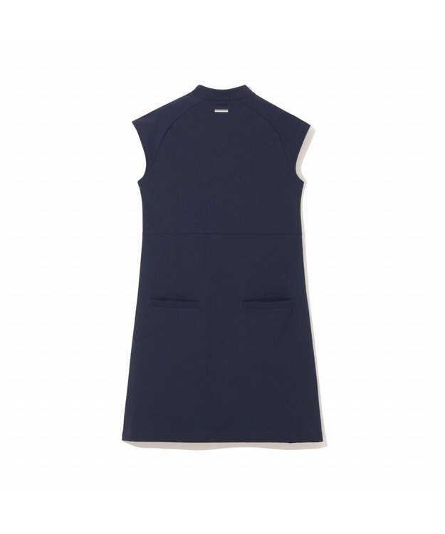 ZERO HALLIBURTON 【吸水速乾・UVケア】 フレンチスリ―ブモックネック鹿の子ワンピース ZHG-W5S4b 82978 ネイビー