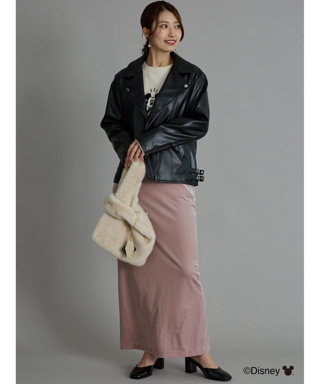 Te chichi 【Disney】ミッキー/フロッキープリントロンT ベージュ