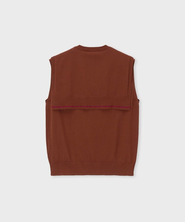 Paul Smith スリーブデザイン ノースリーブニット ブラウン