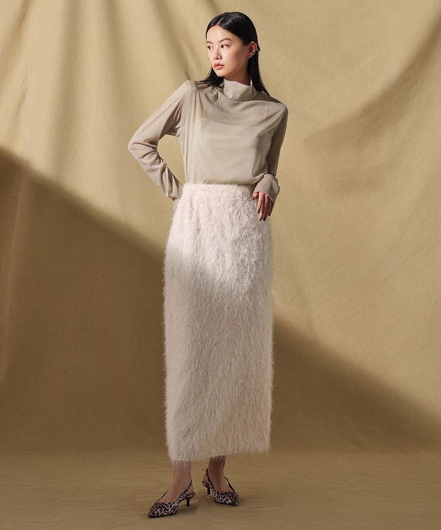 uncrave 【手洗い可】フリンジ ジャガード スカート（uncrave STANDARD） エクリュ