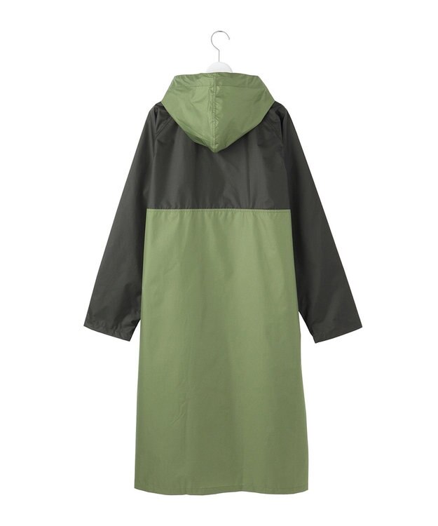 MOONBAT EDWIN(エドウィン) バイカラー  レインロングコート オリーブグリーン