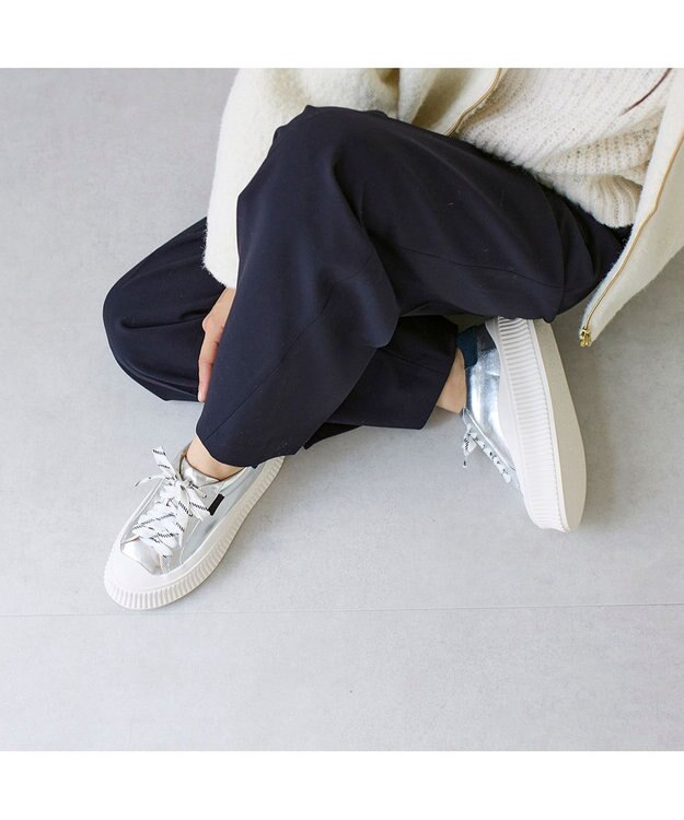 MODE ET JACOMO <carino>デザインソールスニーカー シルバー