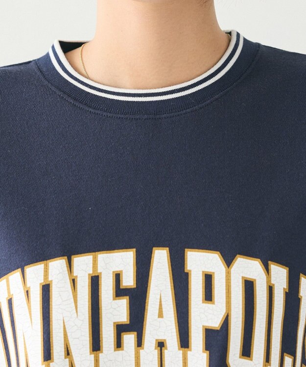 CRAFT STANDARD BOUTIQUE 【ユニセックス】裏毛プリントスウェット Navy