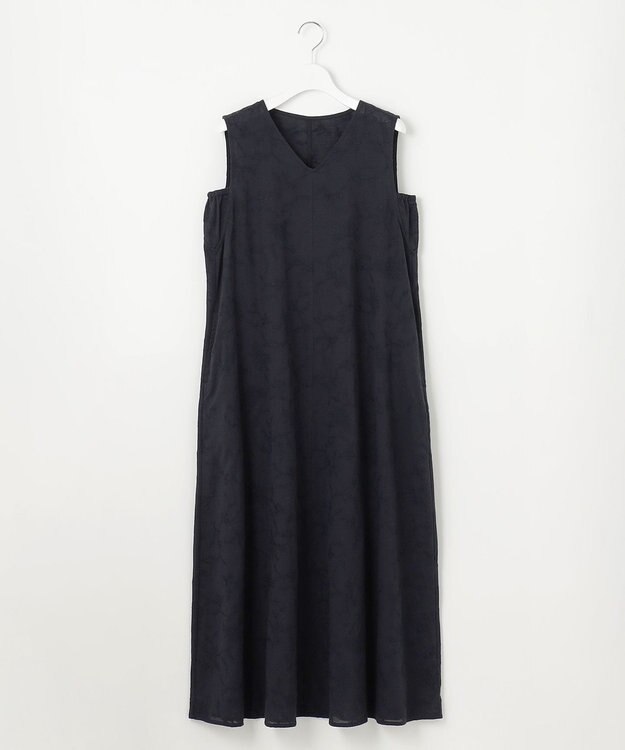 23区 【Indian Factory】フラワーエンブロイダリー ワンピース ネイビー系