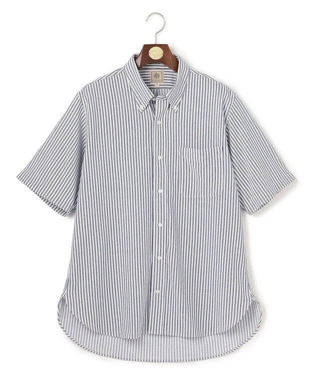 J.PRESS MEN 【KING SIZE】【吸水速乾 / 抗菌防臭 / 遮熱 / 防シワ】【J.PRESS OXFORD JERSEY】カノコインレイ半袖 シャツ / B.D. ネイビー系1