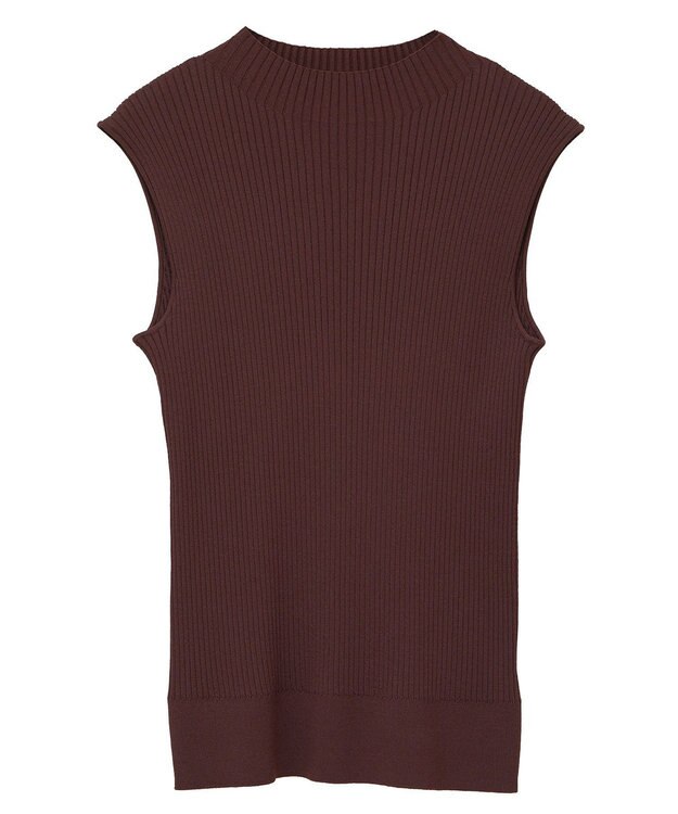 YECCA VECCA ハイネックノースリーブニット Brown