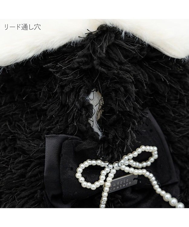 PET PARADISE cherircouture ドットリボン ポンチョ 《ブラック》 小型犬 ブラック