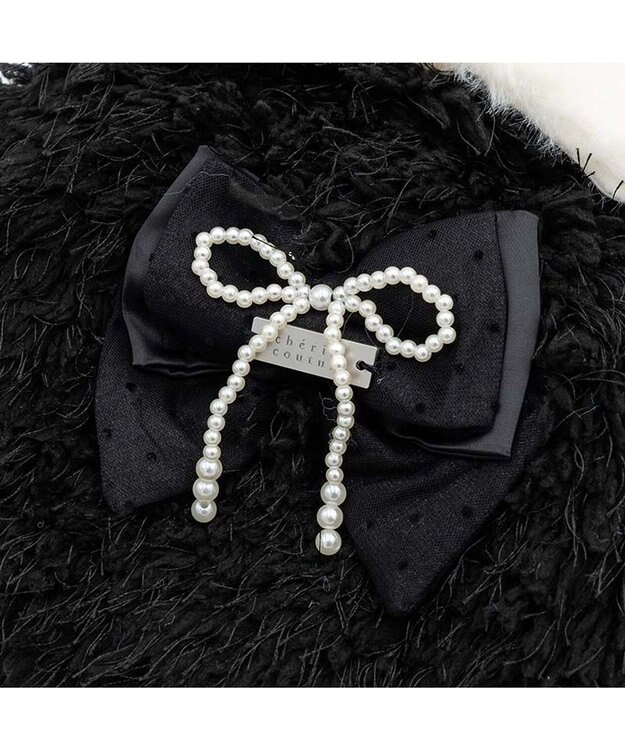 PET PARADISE cherircouture ドットリボン ポンチョ 《ブラック》 小型犬 ブラック