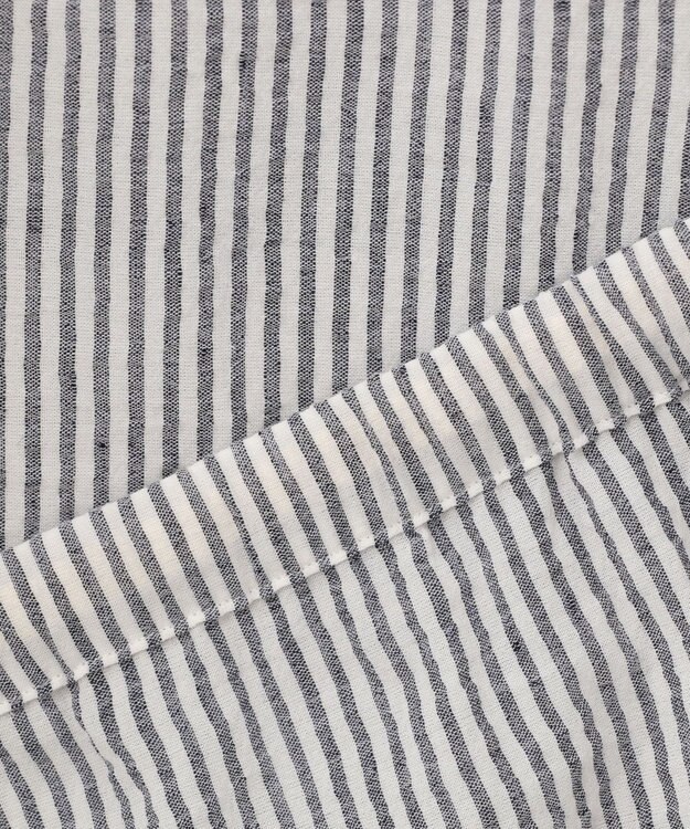 JOSEPH ABBOUD MOUNTAIN 【SPACE／UNISEX】オーガニックコットンリネンドライサッカー シャツ ネイビー系1