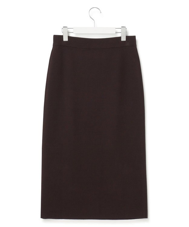 23区 【洗える】ヴィスコースストレッチ タイトスカート ダークブラウン系