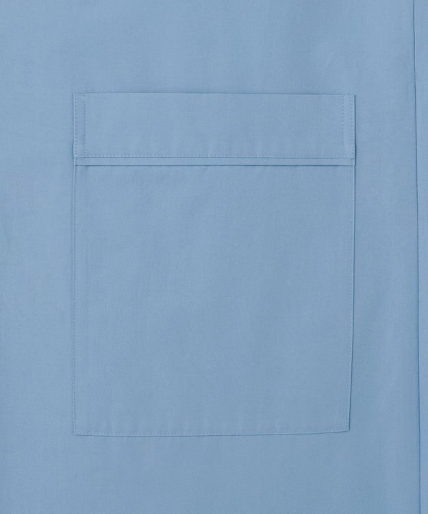 uncrave コットンクロスプレーン シャツワンピース サックス