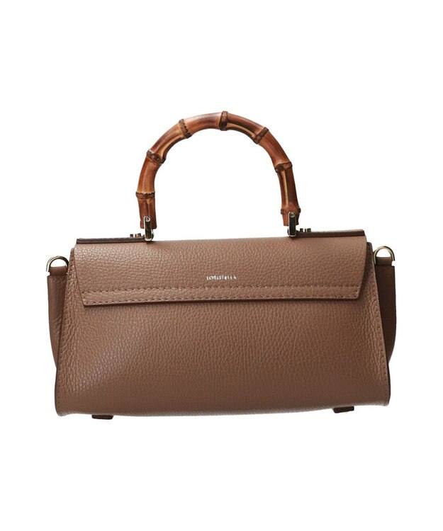 INTER-CHAUSSURES 【LORISTELLA】バンブーハンドルレザーハンドバッグ ブラウン