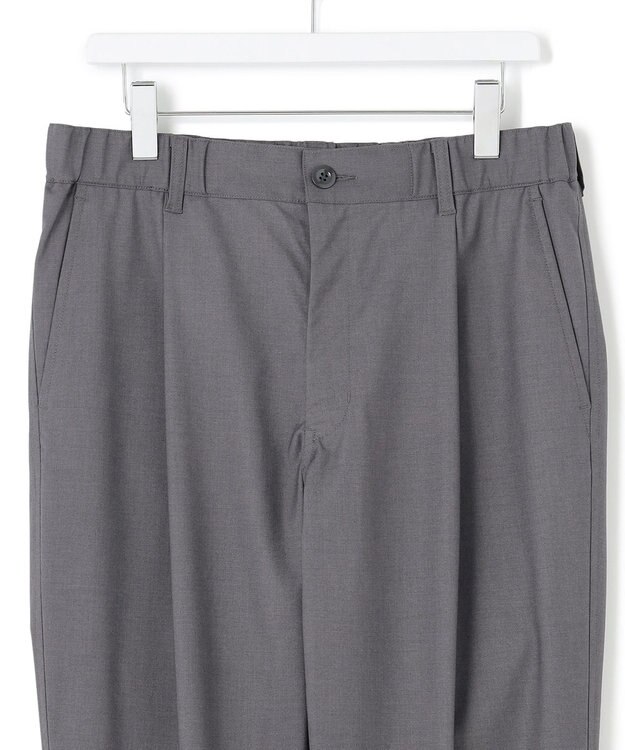 J.PRESS YORK STREET 【UNISEX】ウールライク テーパードイージーパンツ グレー系