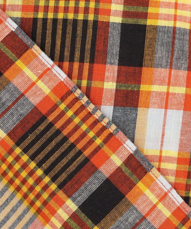 J.PRESS MEN インドマドラスチェックシャツ ライトオレンジ系3