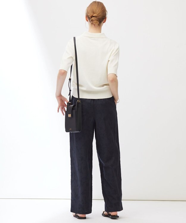 23区 【Indian Factory】フラワーエンブロイダリー ワイドパンツ ネイビー系