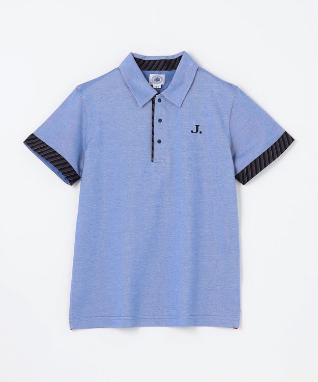 J.PRESS KIDS 【140-170㎝】COOLMAX レジメン ポロシャツ ブルー系