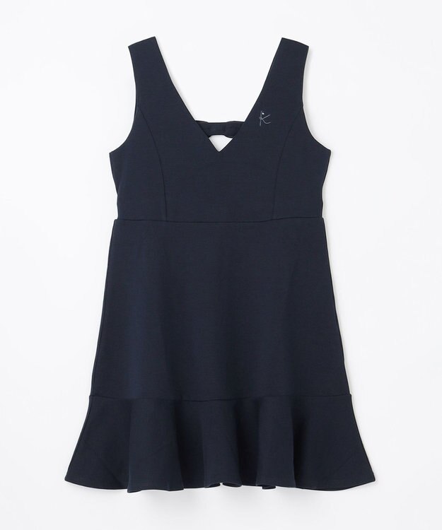 組曲 KIDS 【150-160㎝】ダンボールニット ジャンスカ ネイビー系