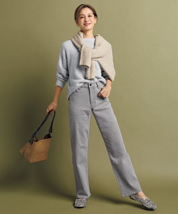 UNFILO 【UNFILO DENIM】撥水ストレッチ テーパードデニム アイスグレー