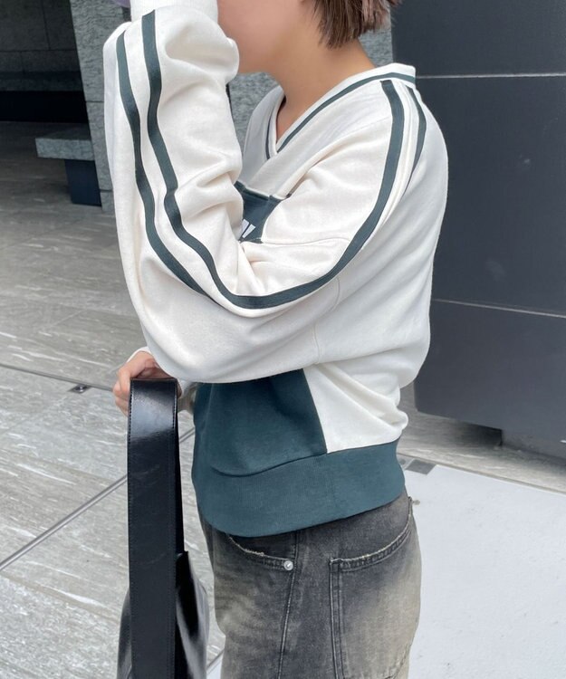 WEGO 切り替えショートスウェット グリーン