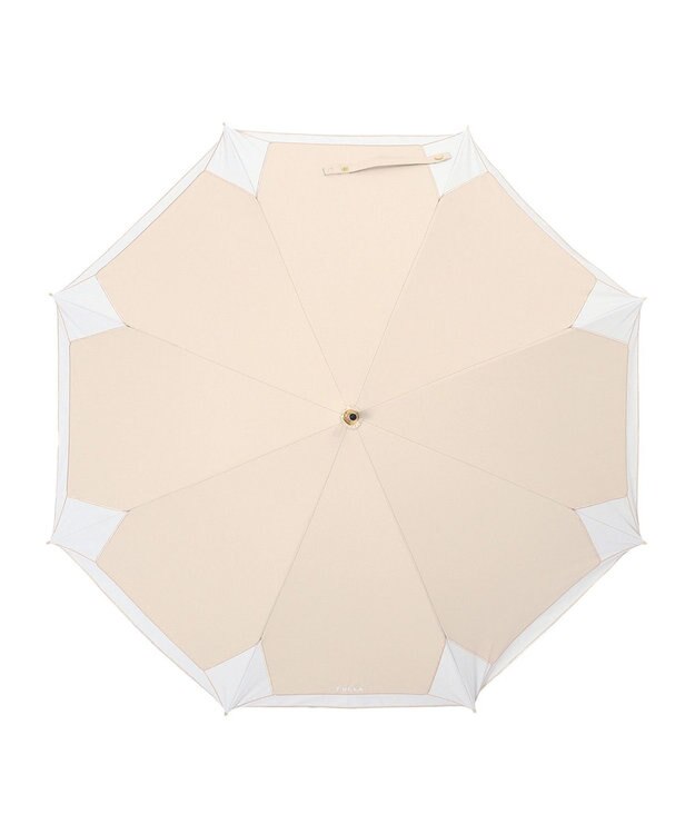 MOONBAT 【フルラ （FURLA）】晴雨兼用日傘 長傘 バイカラーロゴ刺繍 一級遮光 UV ベージュ