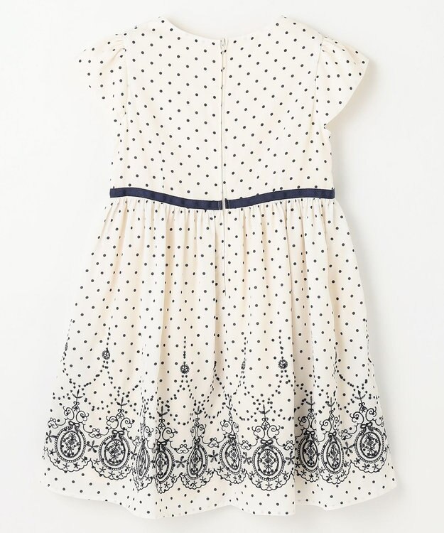 組曲 KIDS 【110-140㎝】ドットシフォン ワンピース オフホワイト系5