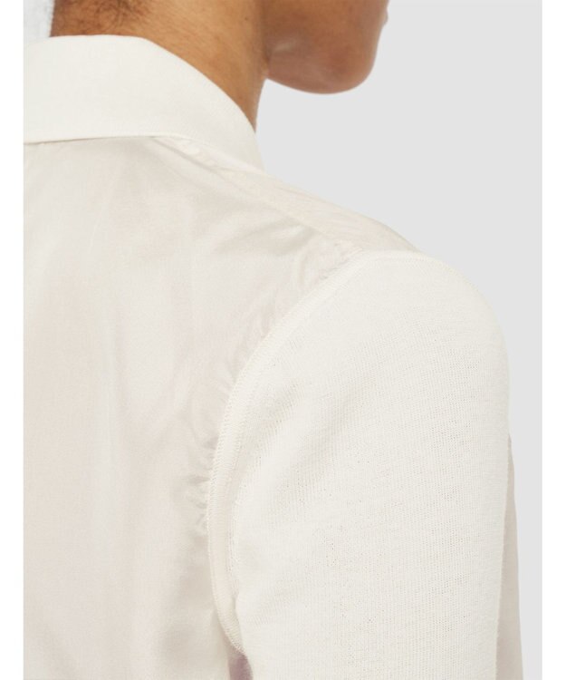 JOSEPH ニットアンドウーヴン　ショートスリーブカーディガン Ivory/Navy