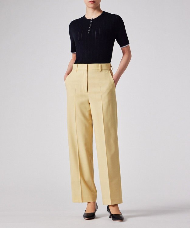 Paul Smith 【洗える】リブアイレット 半袖ニット ブラック