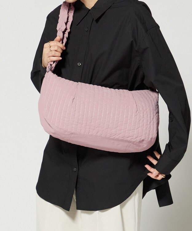 Y'SACCS 【Y’SACCS vous et】ギャザーショルダーヌビバッグ ダークピンク