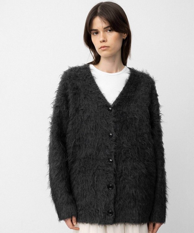 NAVE 【Nave】モヘアシャギー カーディガン チャコール系