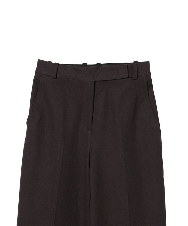 JOSEPH ギャバジンストレッチ ワイドレッグトラウザーズ YUKIO Cocoa