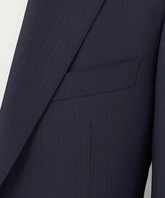 GOTAIRIKU 【御幸毛織】Superio160 ウールカシミヤ スーツ（ネイビーストライプ） ネイビー系8