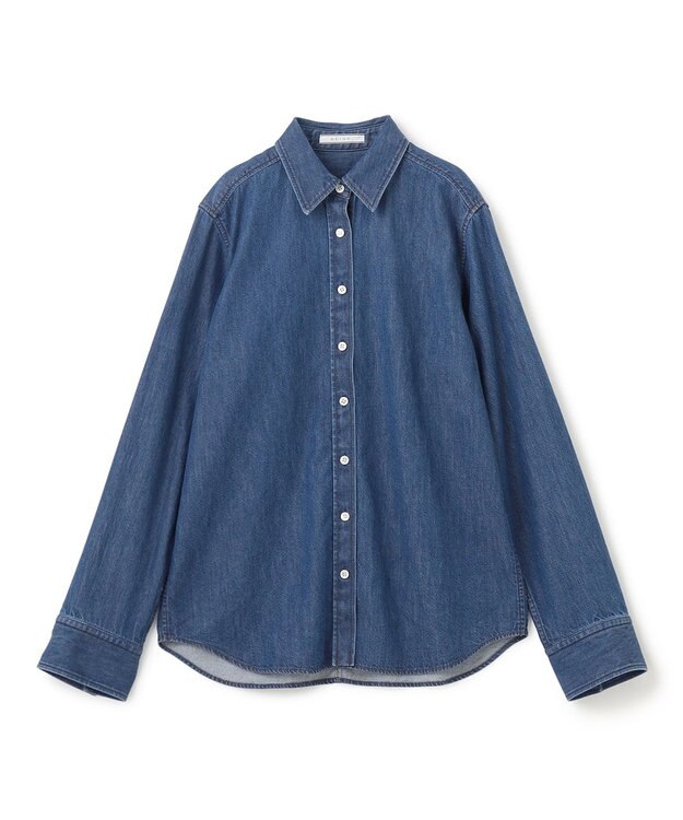 BEIGE， 【洗える】DELAUP / ダンガリー風コットンデニムシャツ Indigo