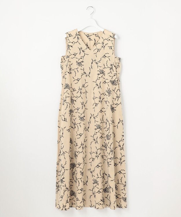 23区 【Indian Factory】フラワーエンブロイダリー ワンピース ベージュ系