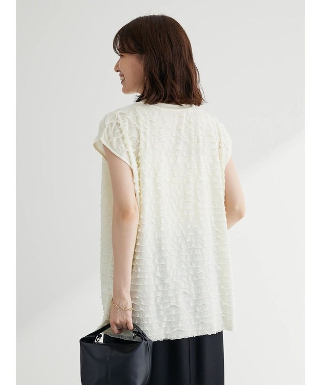 Green Parks フリルカットプルオーバー Off White