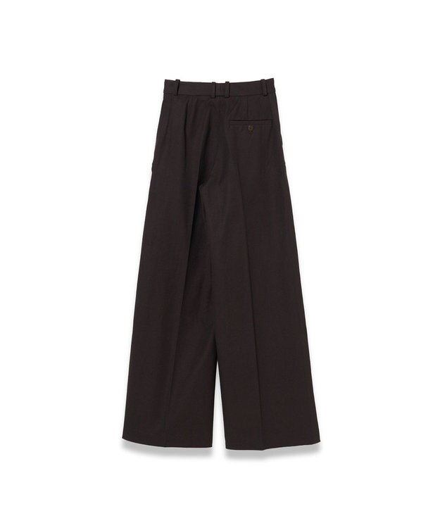 JOSEPH ギャバジンストレッチ ワイドレッグトラウザーズ YUKIO Cocoa