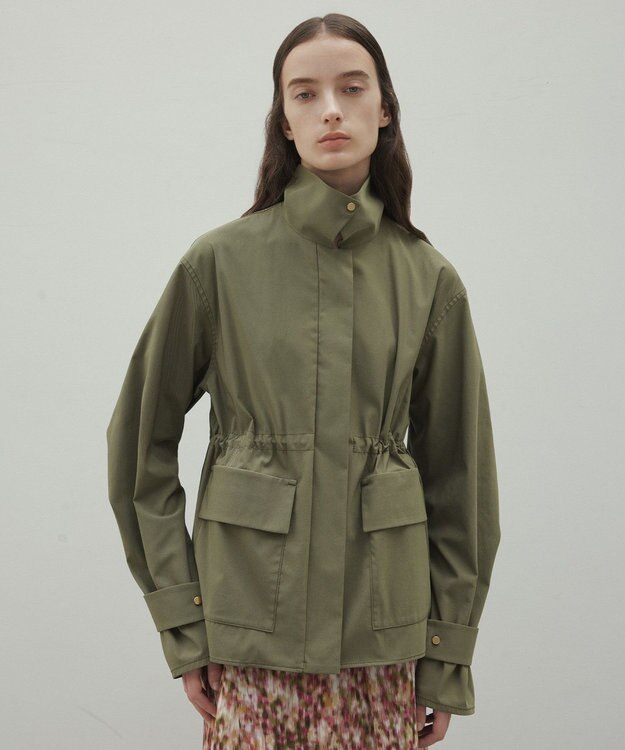 BEIGE， 【Precious 4月号掲載】IBERIS / スタンドカラーブルゾン Khaki