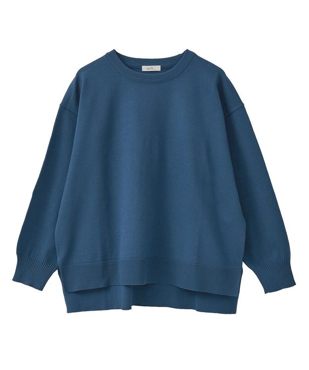 earth music&ecology 【洗濯機洗い可】レンチング(TM)エコヴェロ(TM)(チュニック) Blue