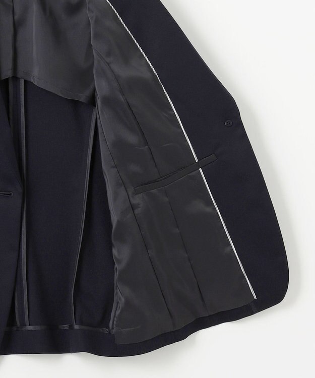 J.PRESS LADIES 【セットアップ対応・洗える・抗菌防臭】T/Cポンチ テーラード ジャケット ネイビー系