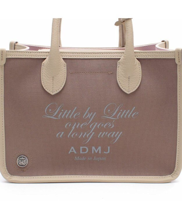 A.D.M.J. 【ファブリック】オフィサー/イタリアンファブリックヘリ巻きトートS アッシュ