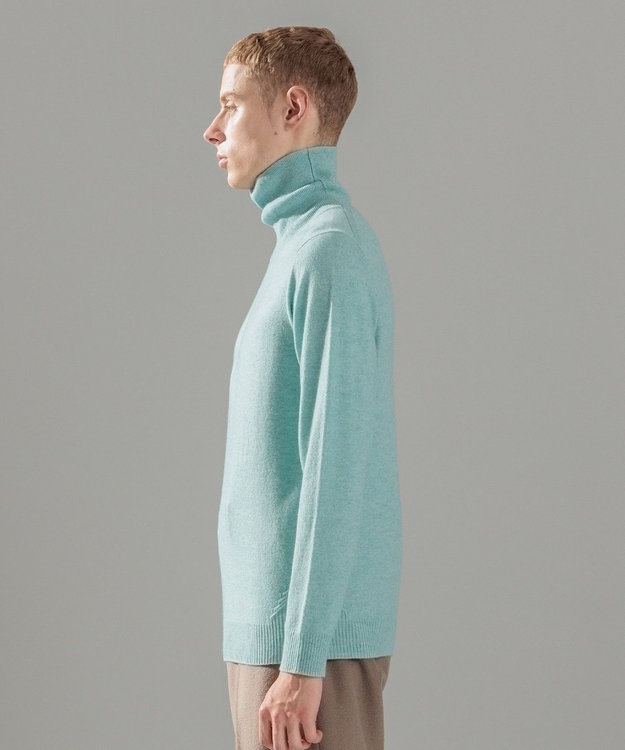 JOSEPH HOMME ピュアカシミヤ　タートルネックニット スモーキーグリーン系