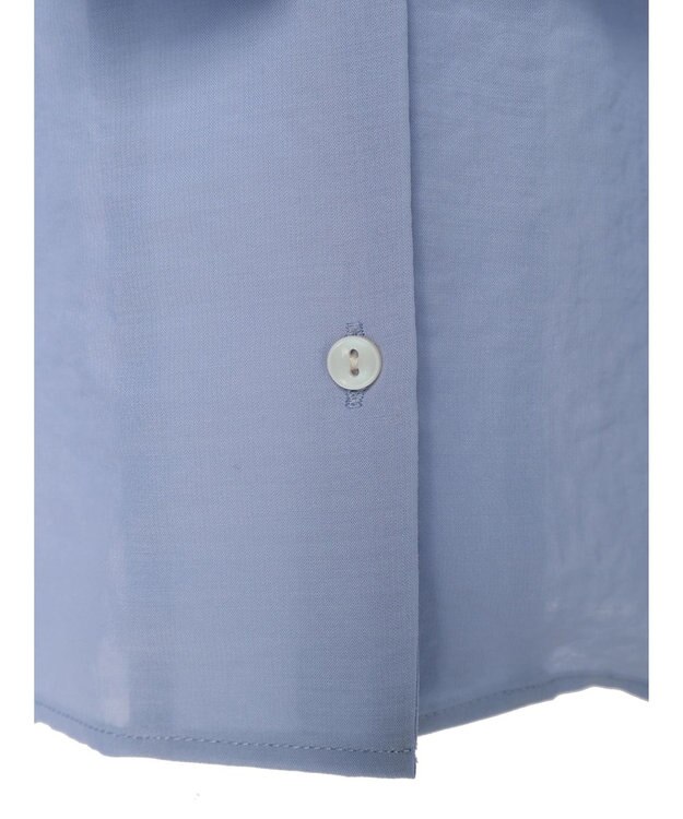 earth music&ecology ラッフルショートブラウス Sax