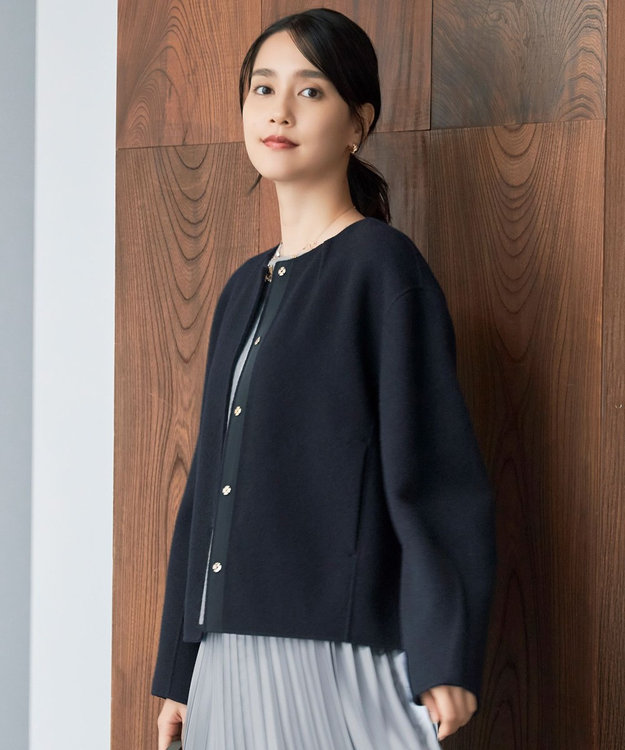 ライトリバーノーカラー ジャケット / 自由区 S | ファッション通販