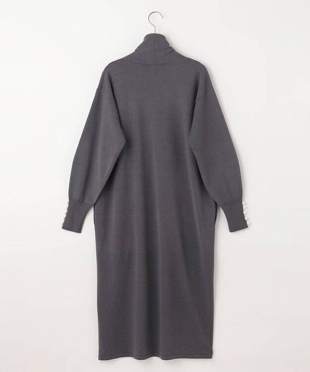 組曲 S 【WEB限定】Vネックニットワンピース チャコールグレー系