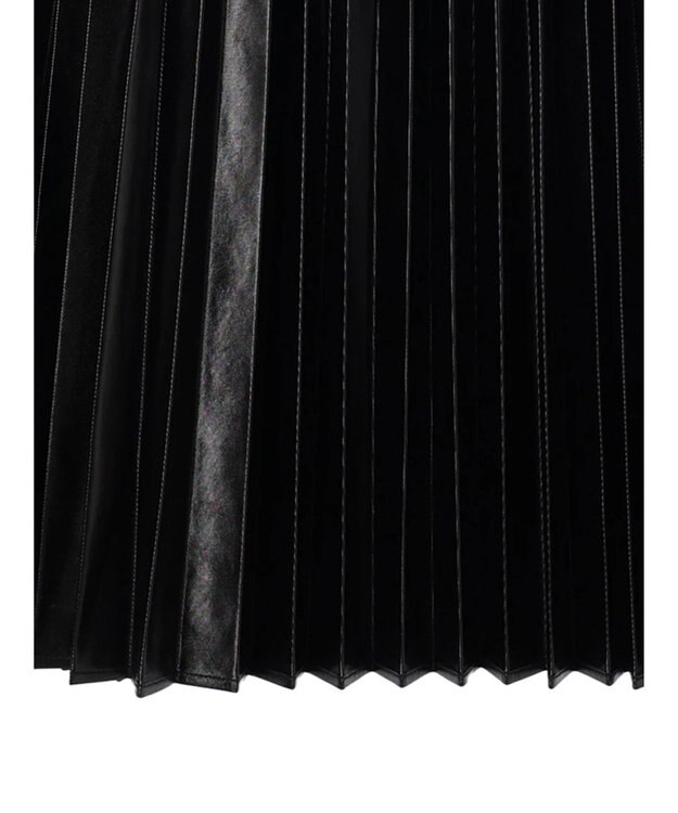 Green Parks ・ＥＬＥＮＣＡＲＥ　ＤＵＥ　メタリックプリーツスカート Black