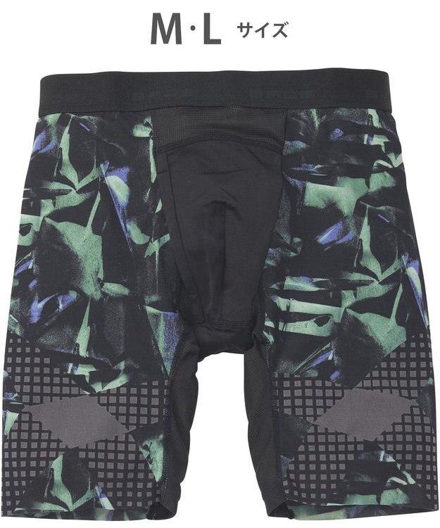 WACOAL MEN 【クロスウォーカー】 はいて歩いてカロリー消費アップをめざそう！ ムレ軽減設計 ロング丈 前開き GX6006 /ブロス バイ ワコールメン グリーン