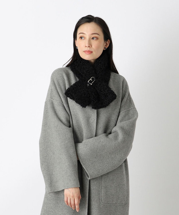 MOONBAT FURULA プードルファーマフラー ブラック