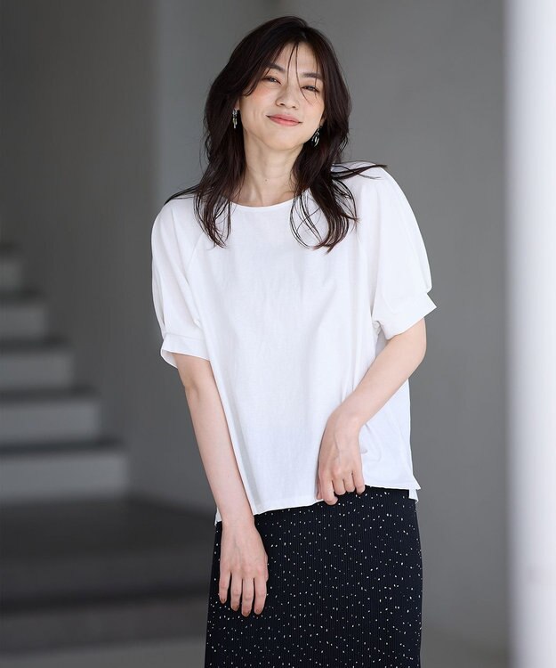 ANY パフスリーブラグランTシャツ オフ