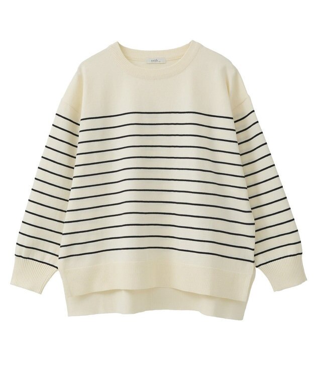 earth music&ecology 【洗濯機洗い可】レンチング(TM)エコヴェロ(TM)(チュニック) Border