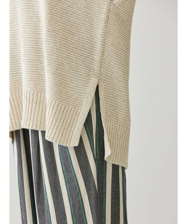 AMERICAN HOLIC リネンブレンドニットベスト Light Beige