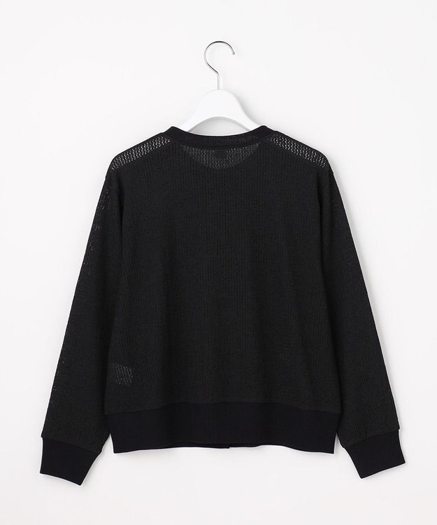 J.PRESS LADIES 【冷房対策に】レーシー カーディガン ブラック系